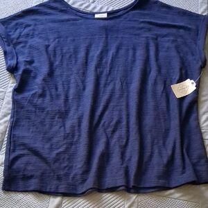 St. John's Bay Deep Blue Short Sleeve Tee